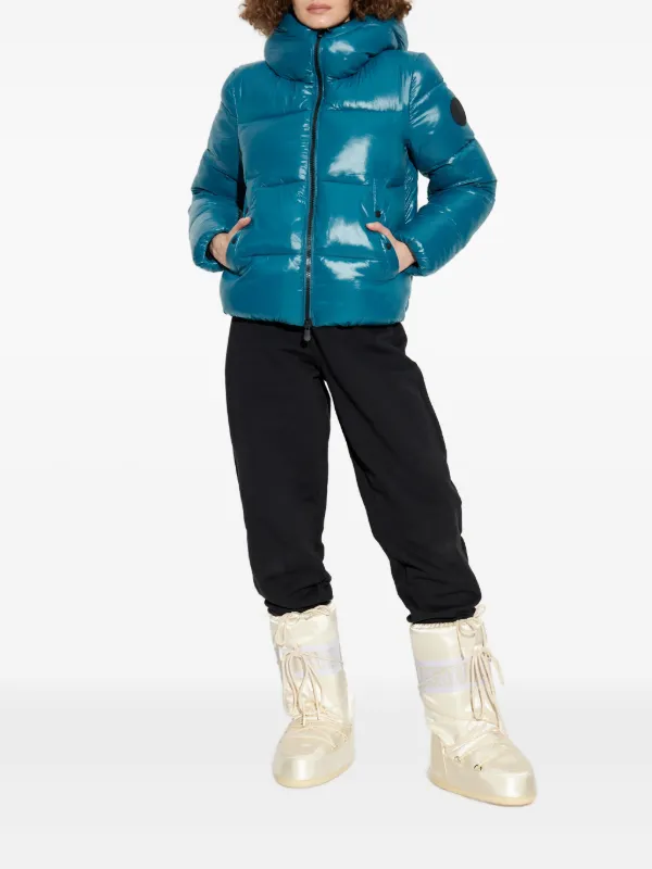 Save The Duck Biddy Hooded Puffer Jacket | Blue | FARFETCH