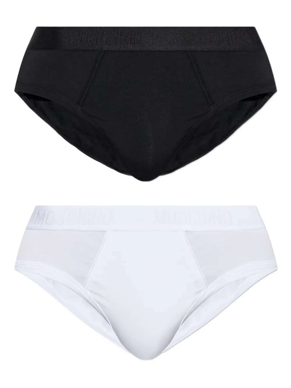 Moschino logo-embellished briefs (pack of two) | Black | Image 1