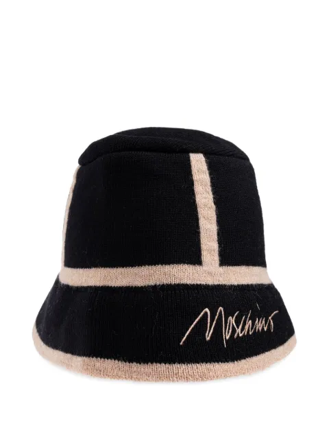 Moschino panelled wool bucket hat