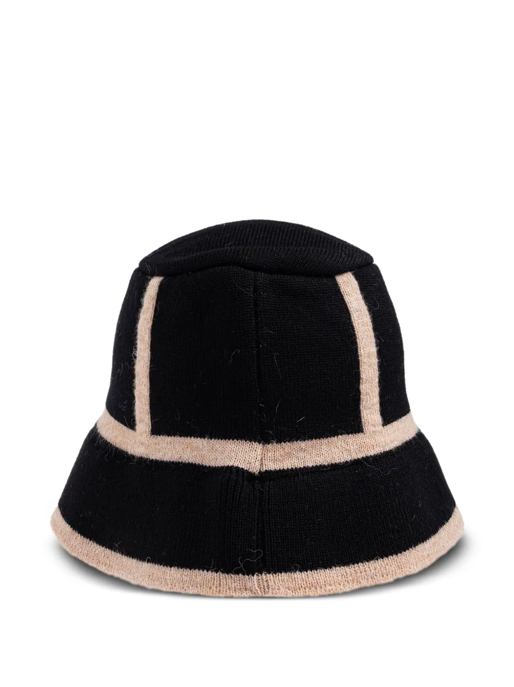 Moschino Panelled Wool Bucket Hat In Black