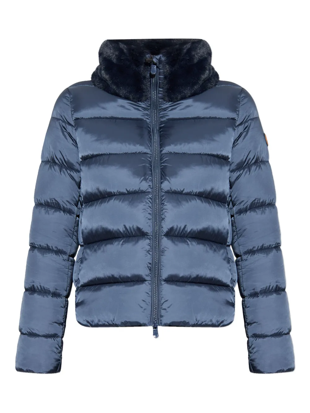 Save The Duck quilted faux-fur collar jacket | Blue | Image 1