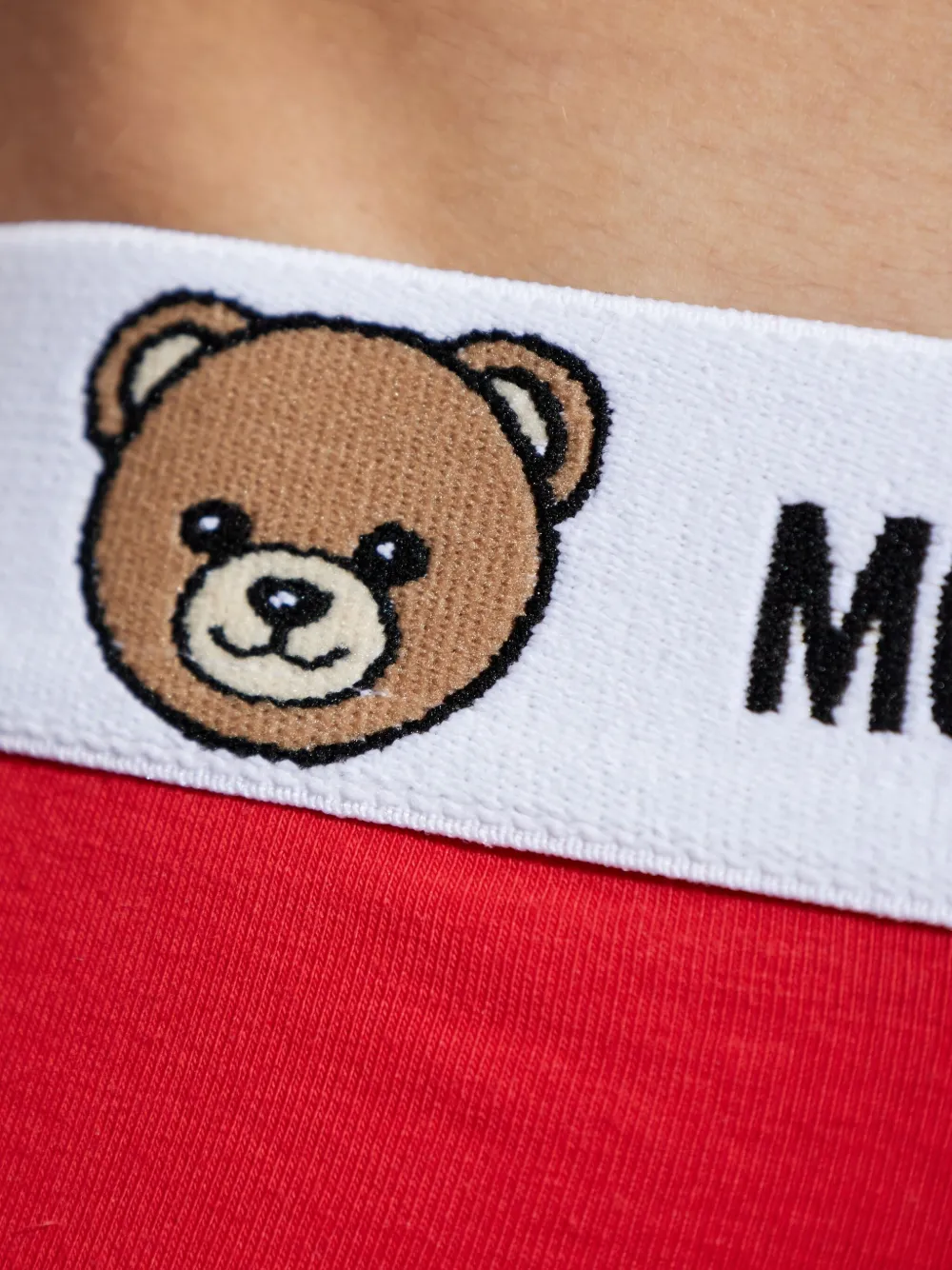 Moschino Teddy-print Briefs (pack Of Two) In Red