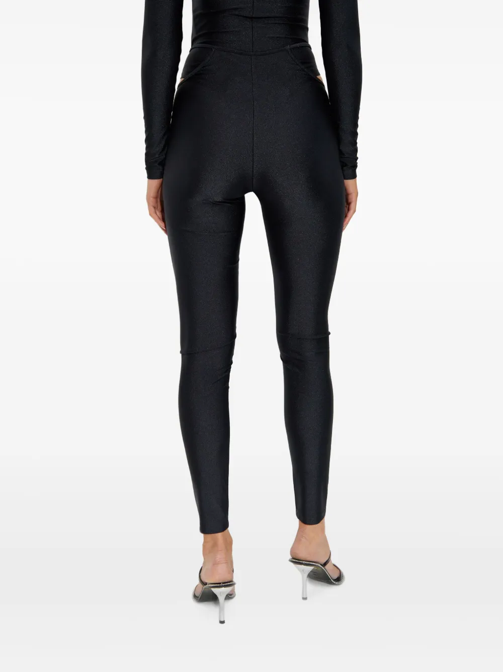 Versace Jeans Couture Legging met logoplakkaat Zwart