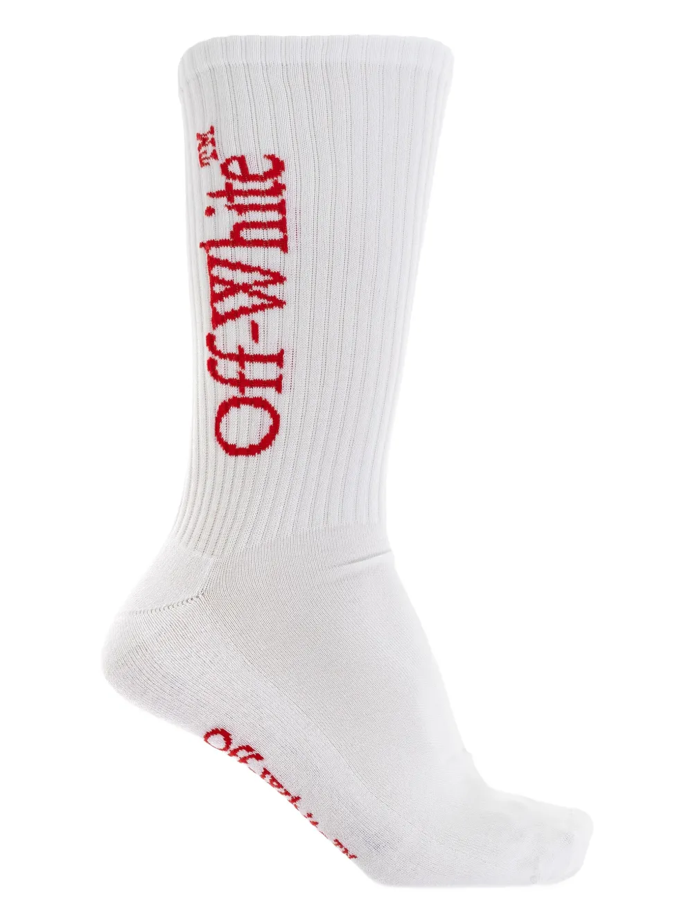 Off-White logo-embroidered ribbed socks | Image 2