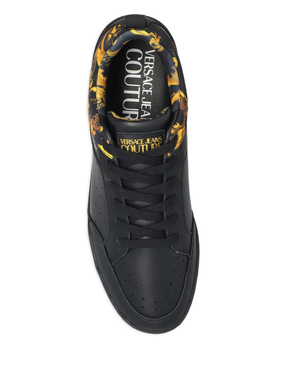 Versace Jeans Couture Sneakers met barokprint Zwart