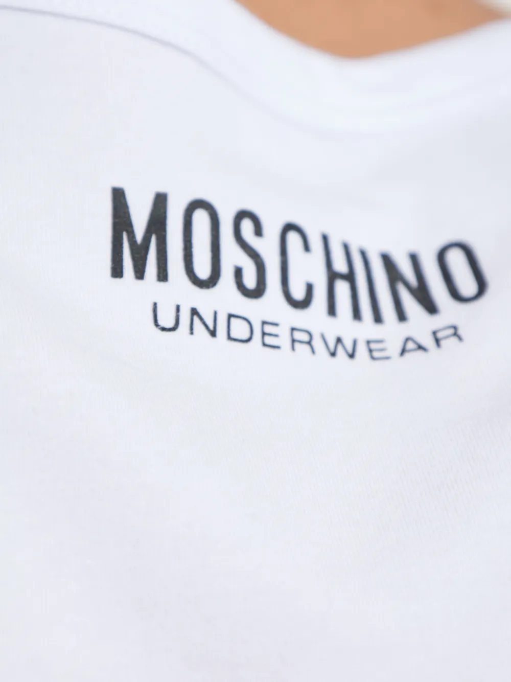 Moschino Crew-neck Cotton T-shirt (pack Of Two) In White