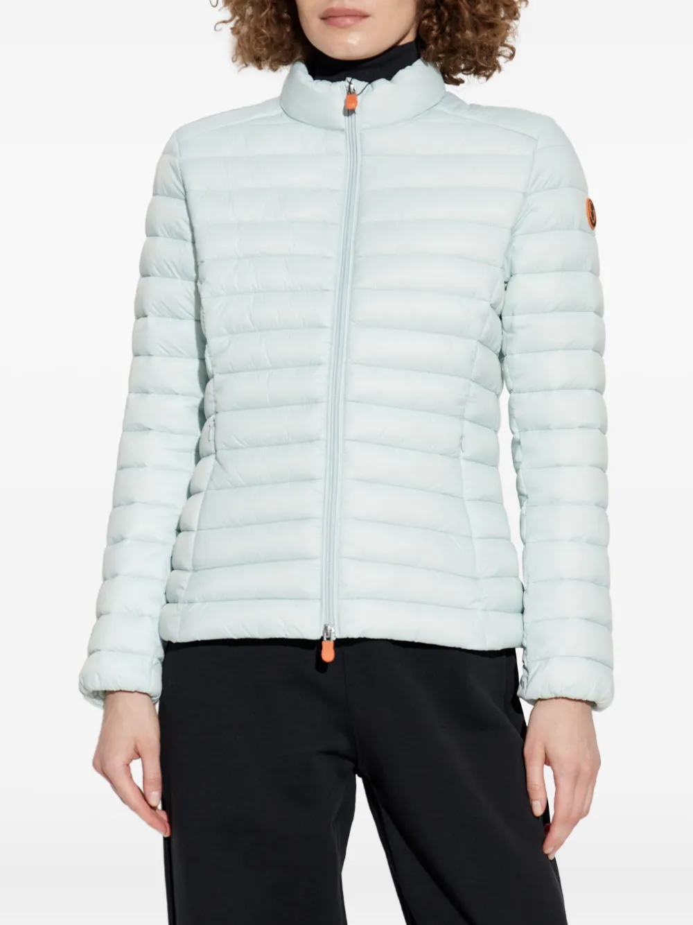 Save The Duck Quilted Zip-front Jacket In Blue