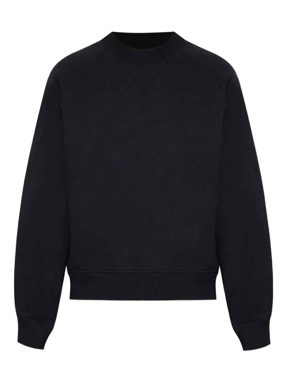 Victoria Beckham Raglan-sleeves Cotton Sweatshirt In Black