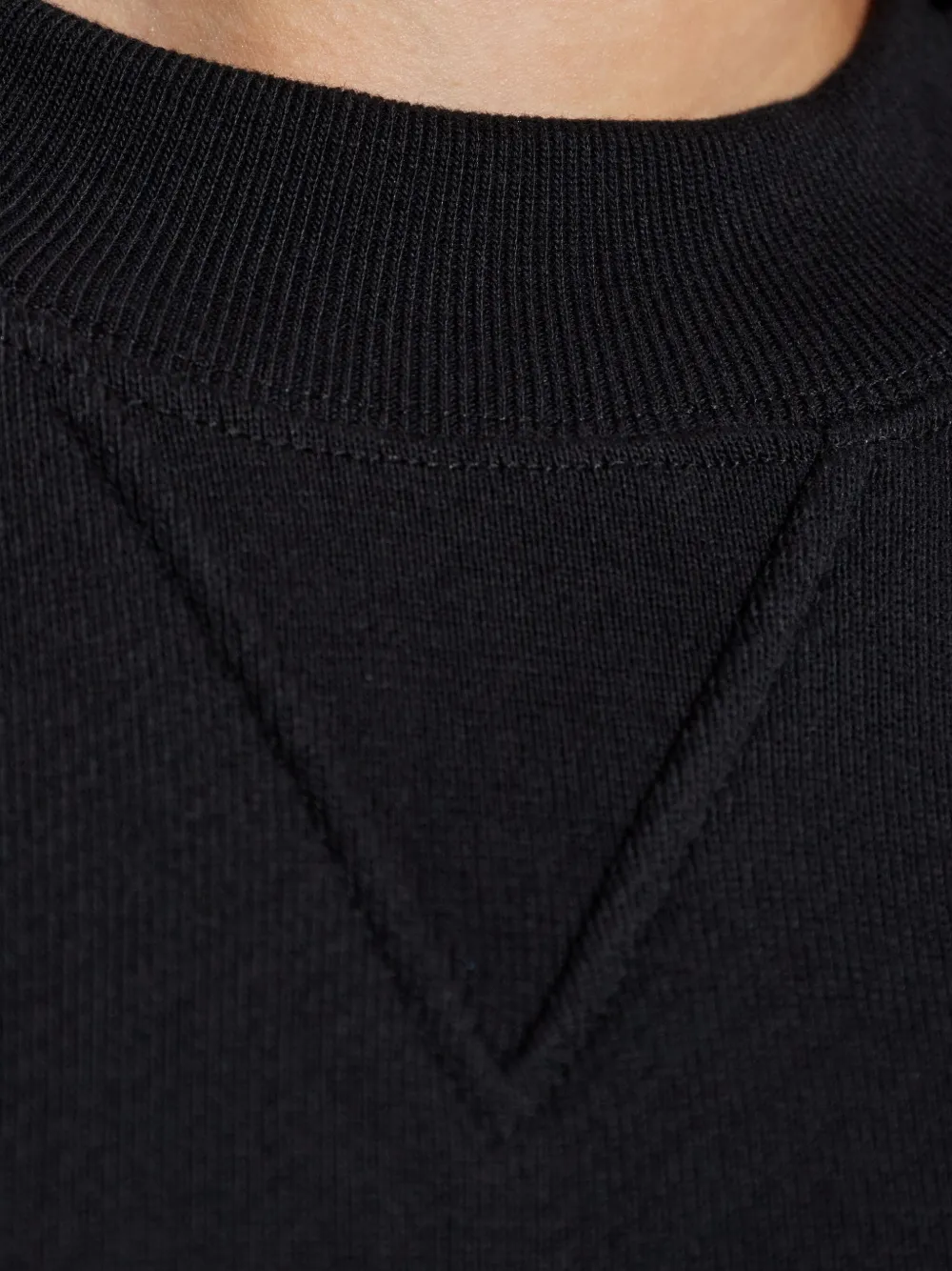 Victoria Beckham Raglan-sleeves Cotton Sweatshirt In Black