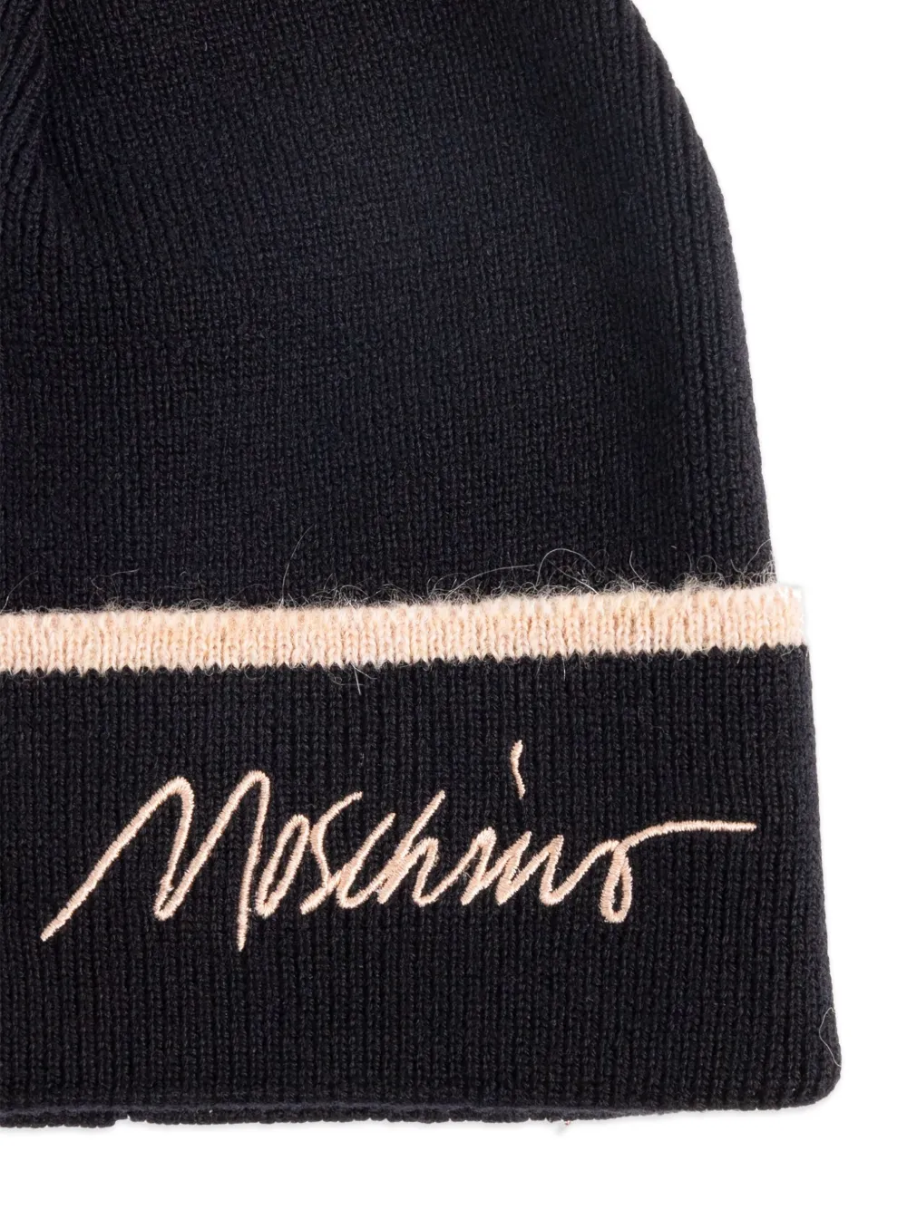 Moschino Muts met logo Zwart