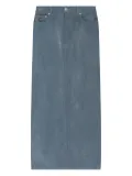 Moschino button-fastening denim midi straight skirt - Blue