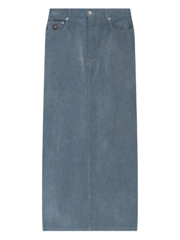 Moschino Midi Button-fastening Denim Skirt in Blue
