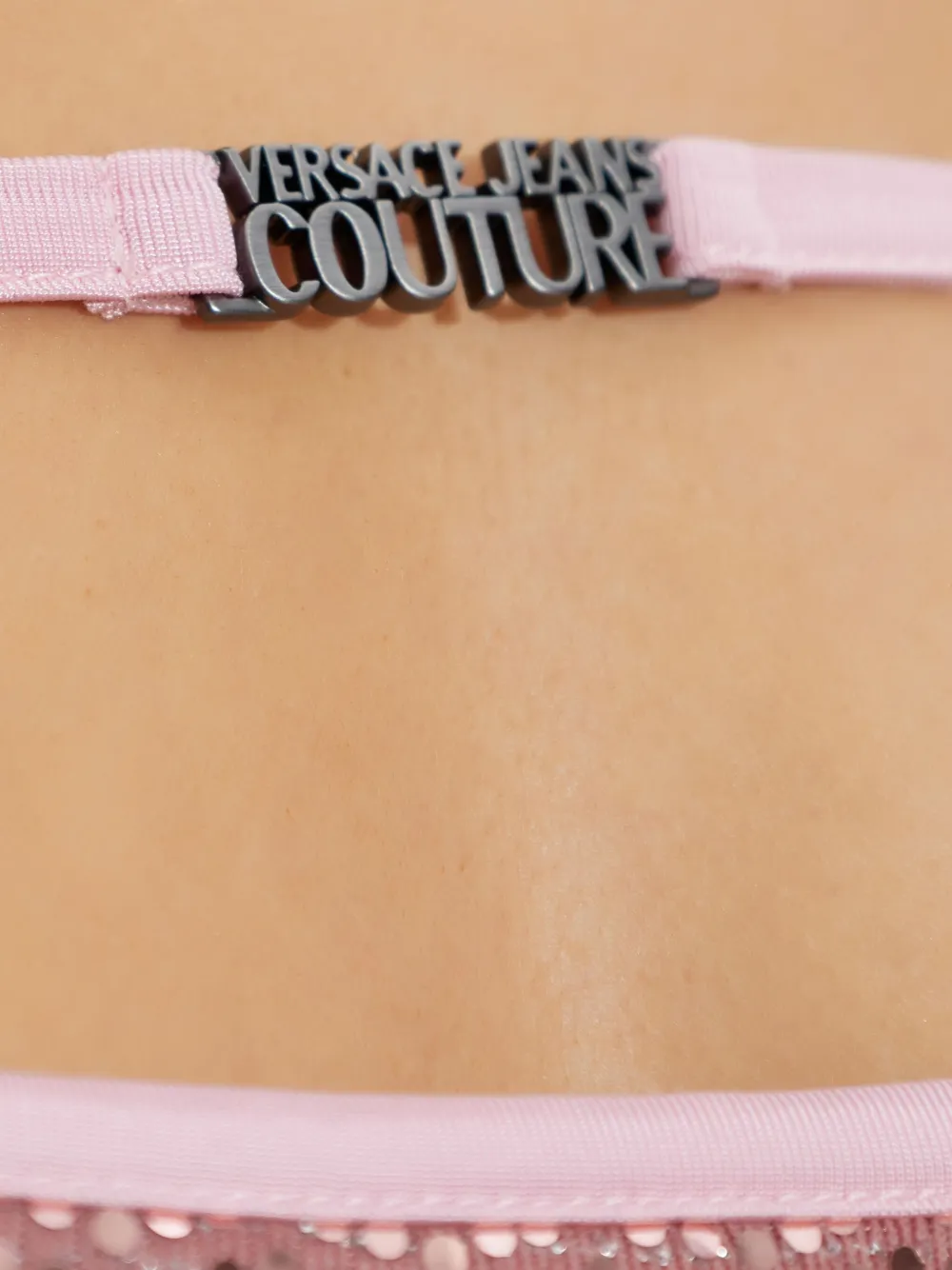 Versace Jeans Couture Mini-jurk verfraaid met pailletten Roze