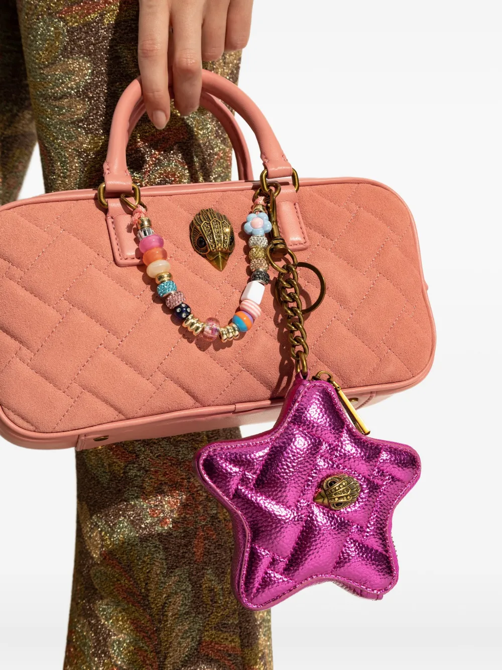 Kurt Geiger London Kensington Star quilted keyring | Image 2