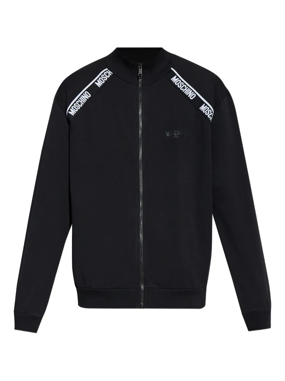 Moschino logo-detailing zip-up sweatshirt | Black | Image 1
