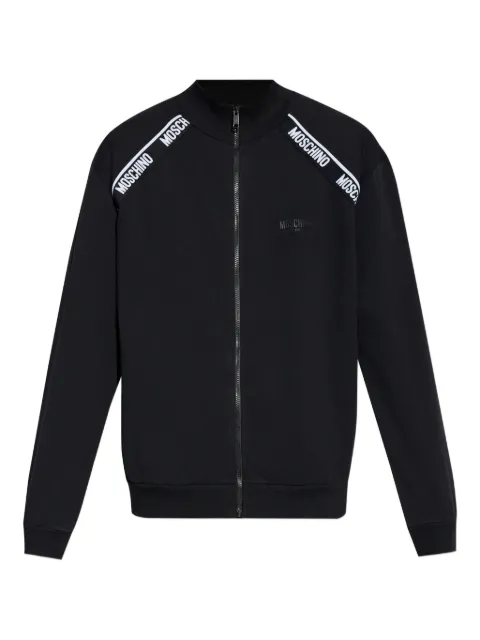 Moschino logo-detailing zip-up sweatshirt