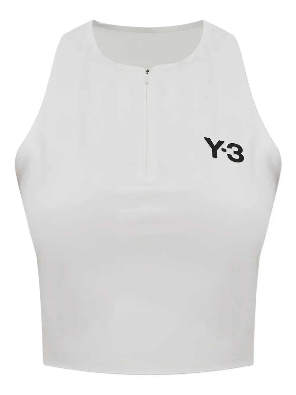 Y-3 haut zippé à logo | gris | Image 1