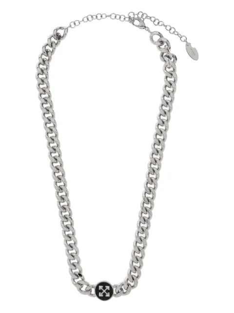 Off-White Arrows-charm curb-chain necklace