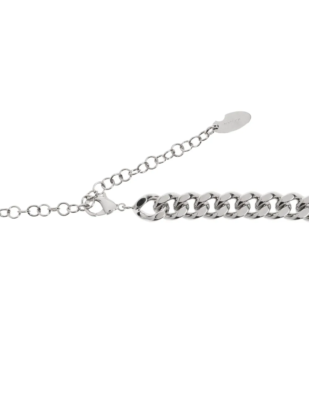 Off-white Arrows-charm Curb-chain Necklace In Metallic