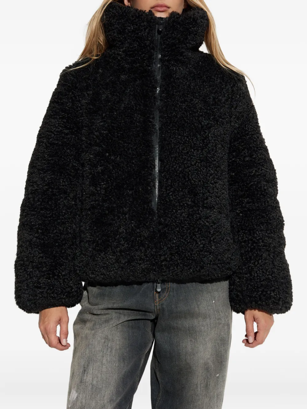 Save The Duck Eco-fur Ecofriendly Down Jacket In Black
