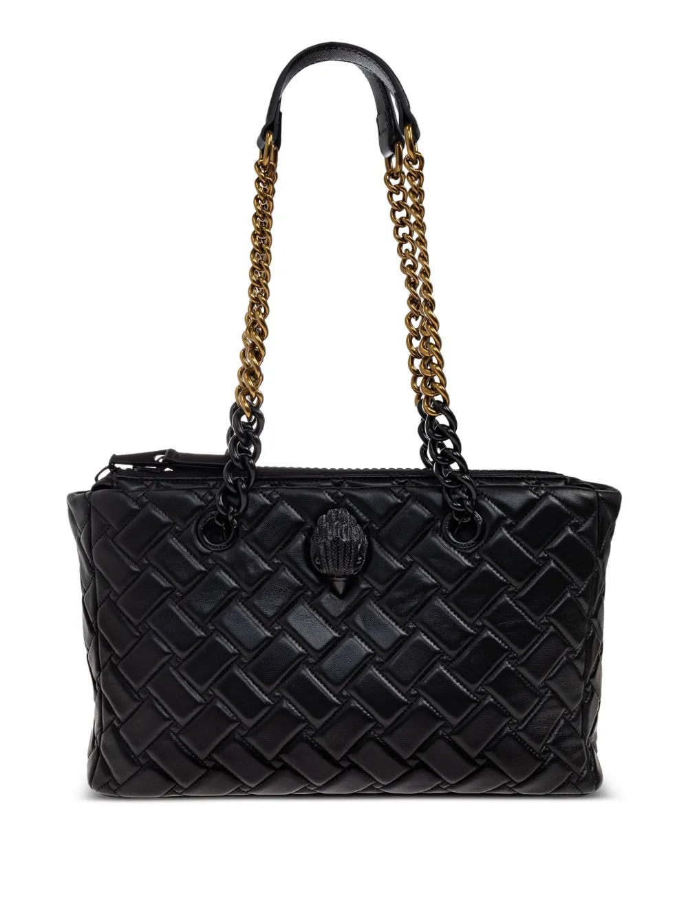 Kurt Geiger Kensington Quilted Chain-strap Tote Bag In Black