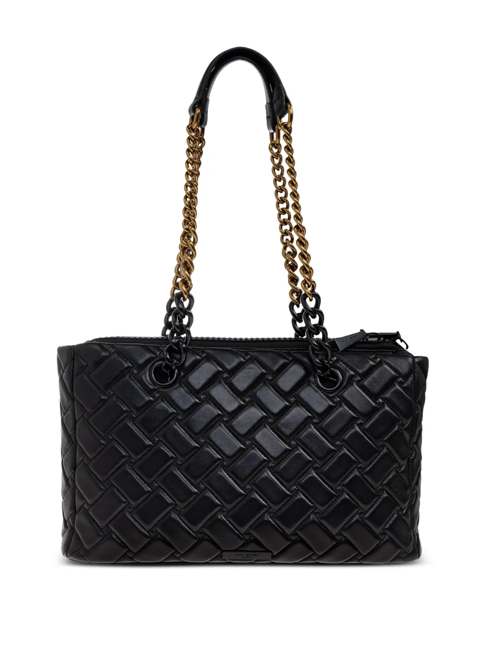 Kurt Geiger Kensington Quilted Chain-strap Tote Bag In Black