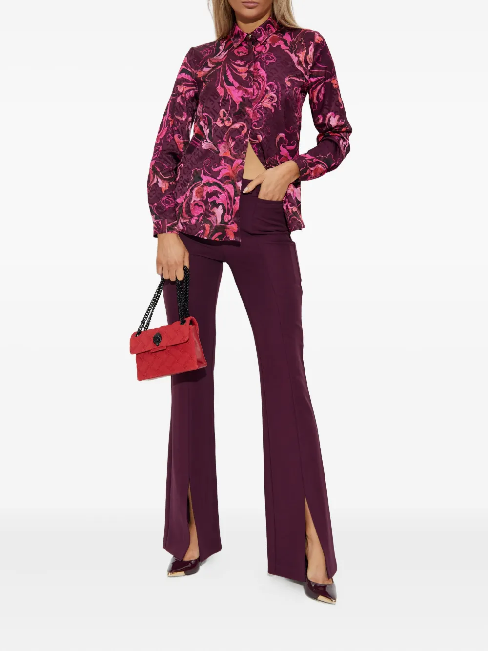 Versace Jeans Couture baroque-print long-sleeve shirt - Roze