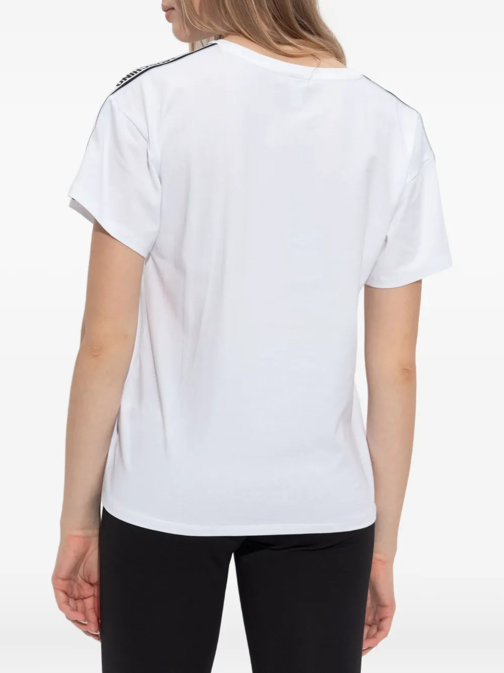 Moschino T-shirt met banddetail Wit