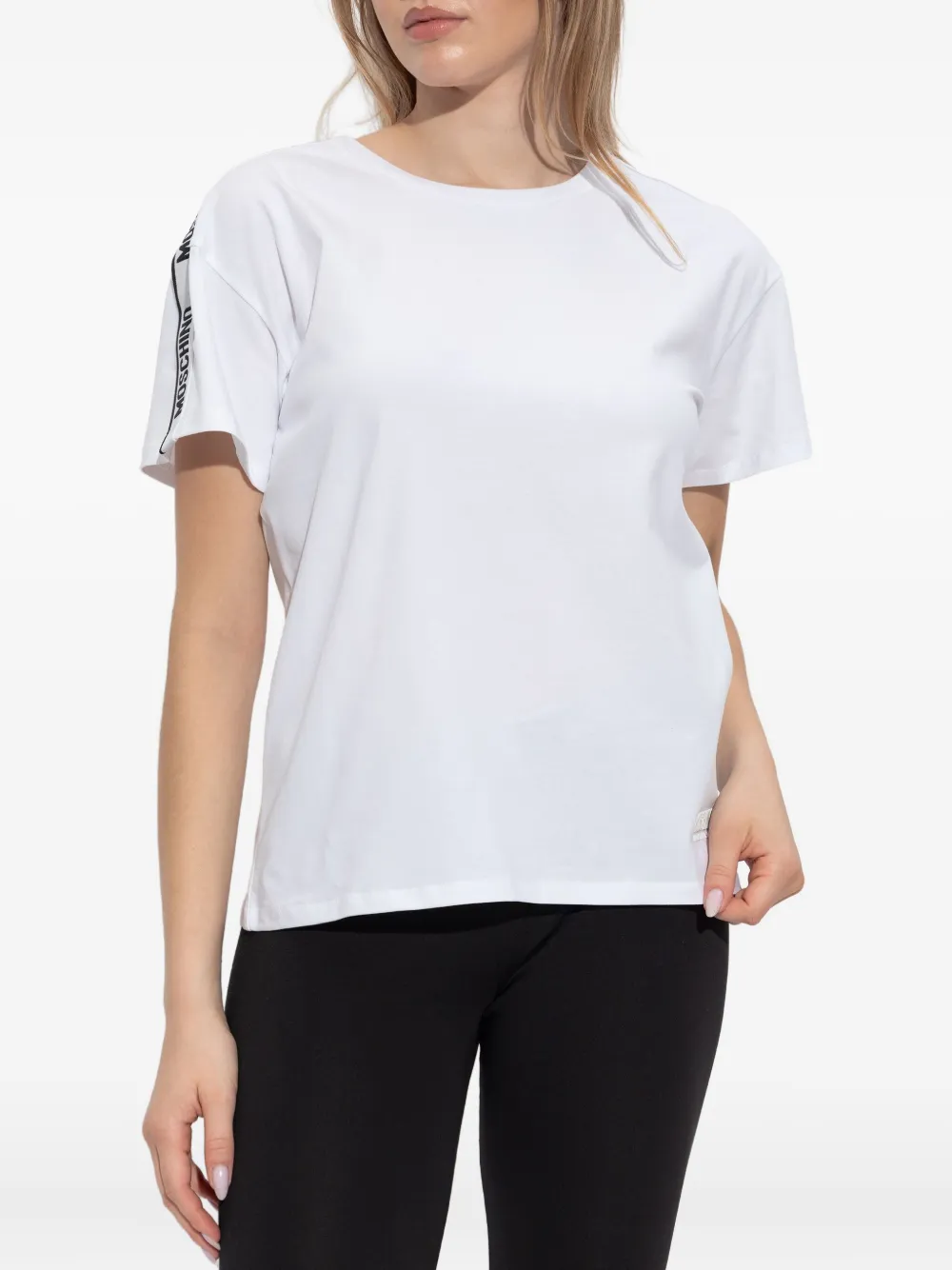 Moschino T-shirt met banddetail Wit