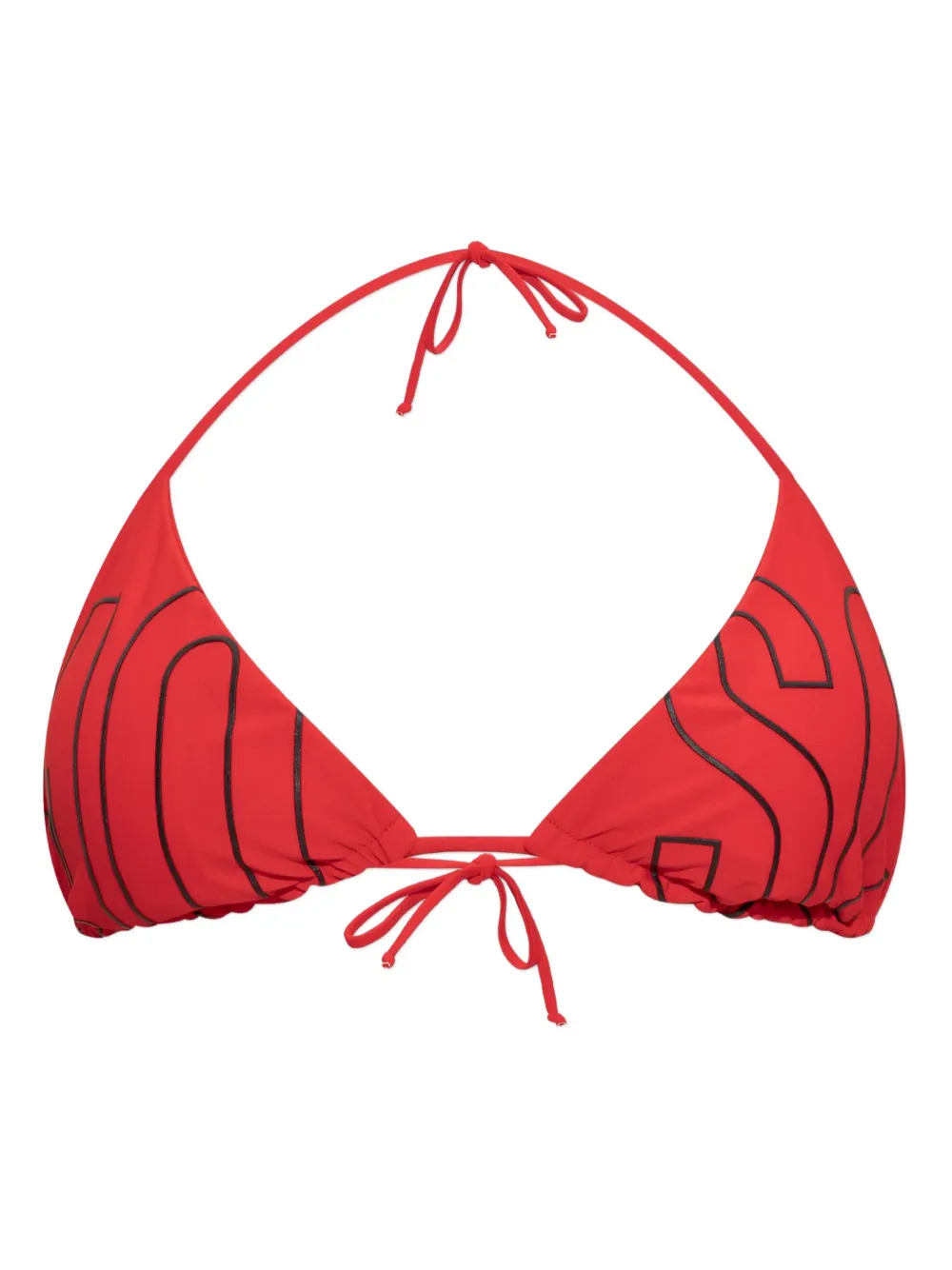 Moschino logo-detail triangle bikini top | Red | Image 1