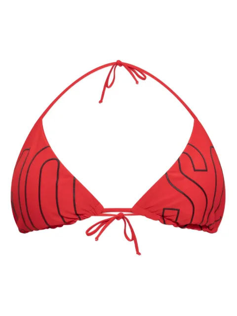 Moschino top de bikini con detalle del logo