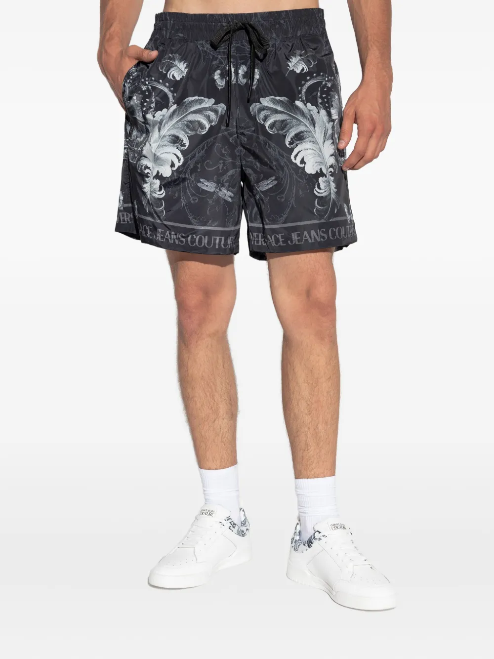 Versace Jeans Couture baroque-print drawstring shorts | Deck Shorts | Image 2