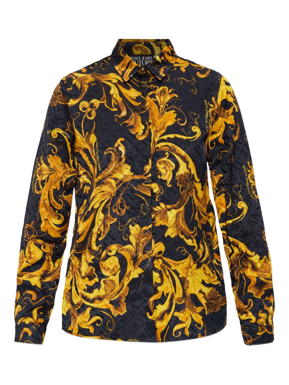 Versace Jeans Couture baroque-print shirt | Black | Image 1
