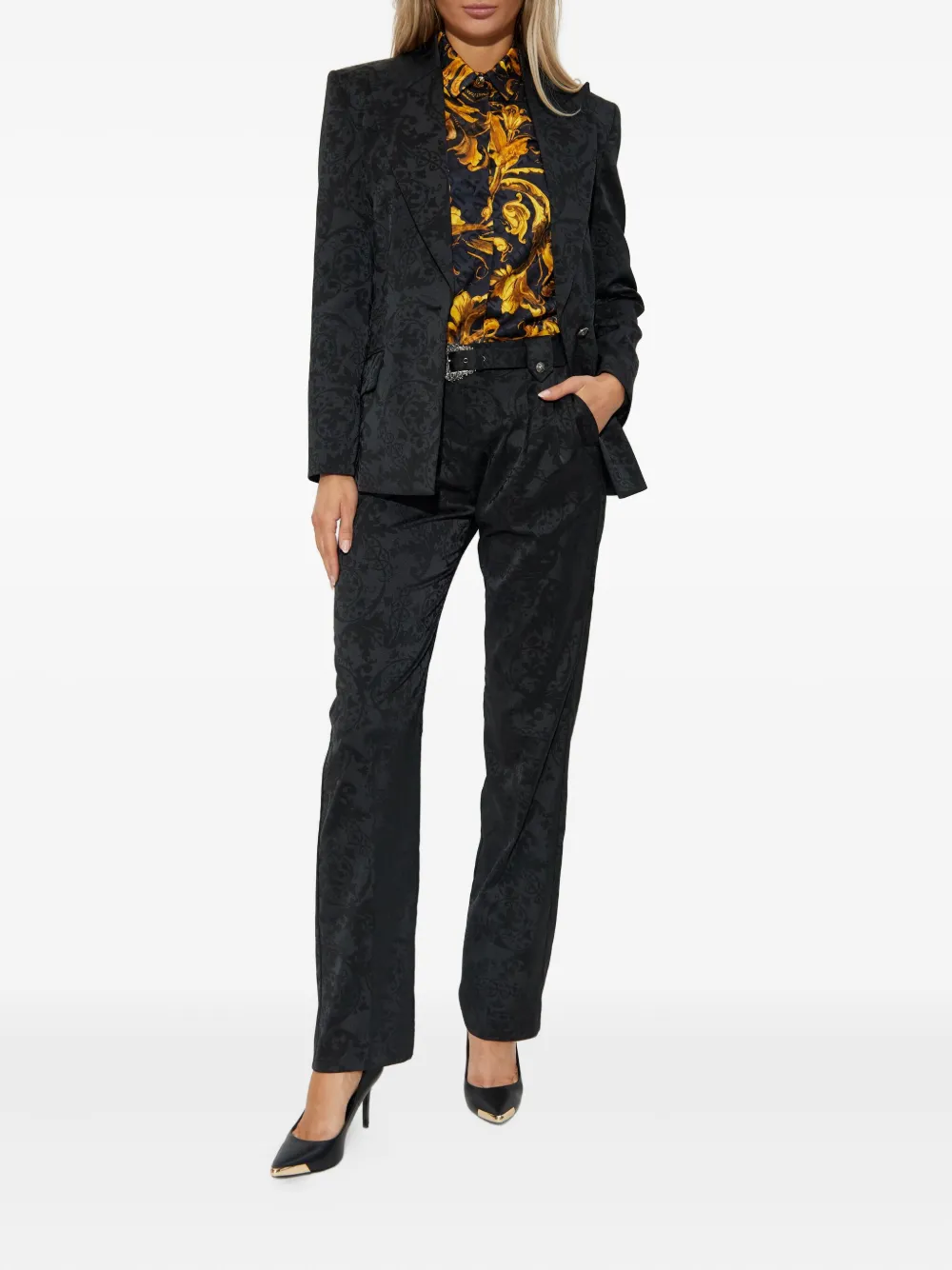Versace Jeans Couture baroque-print shirt - Zwart