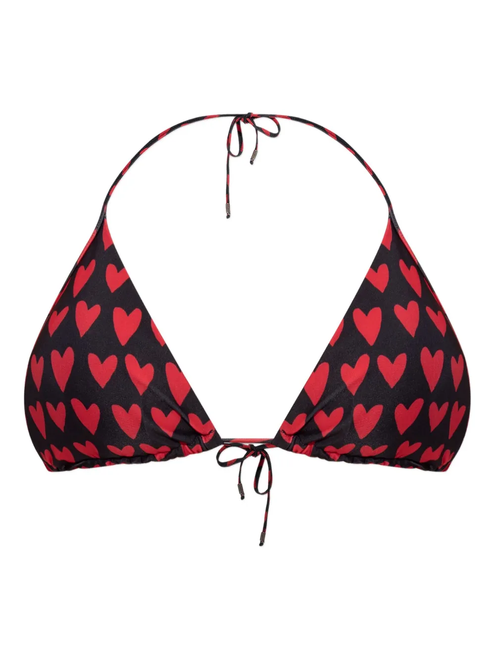 Moschino heart-print triangle bikini top | Black | Image 1