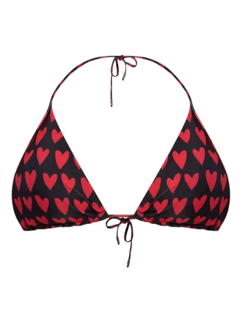 Moschino heart-print triangle bikini top