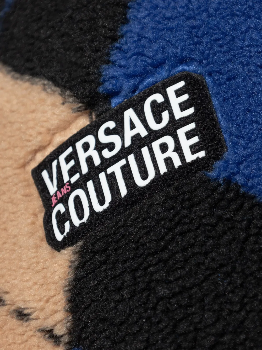 Versace Jeans Couture Jack met capuchon en argyle patroon Zwart