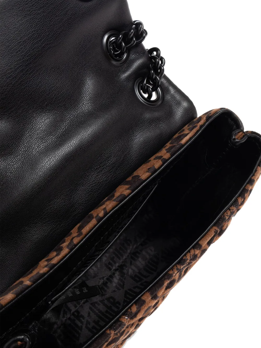 Kurt Geiger Womens Dk.brn Com Mini Kensington Kurt Leopard Suede Cross-body Bag In Brown