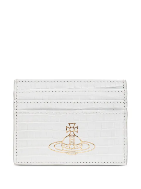 Vivienne Westwood metallic-orb leather cardholder