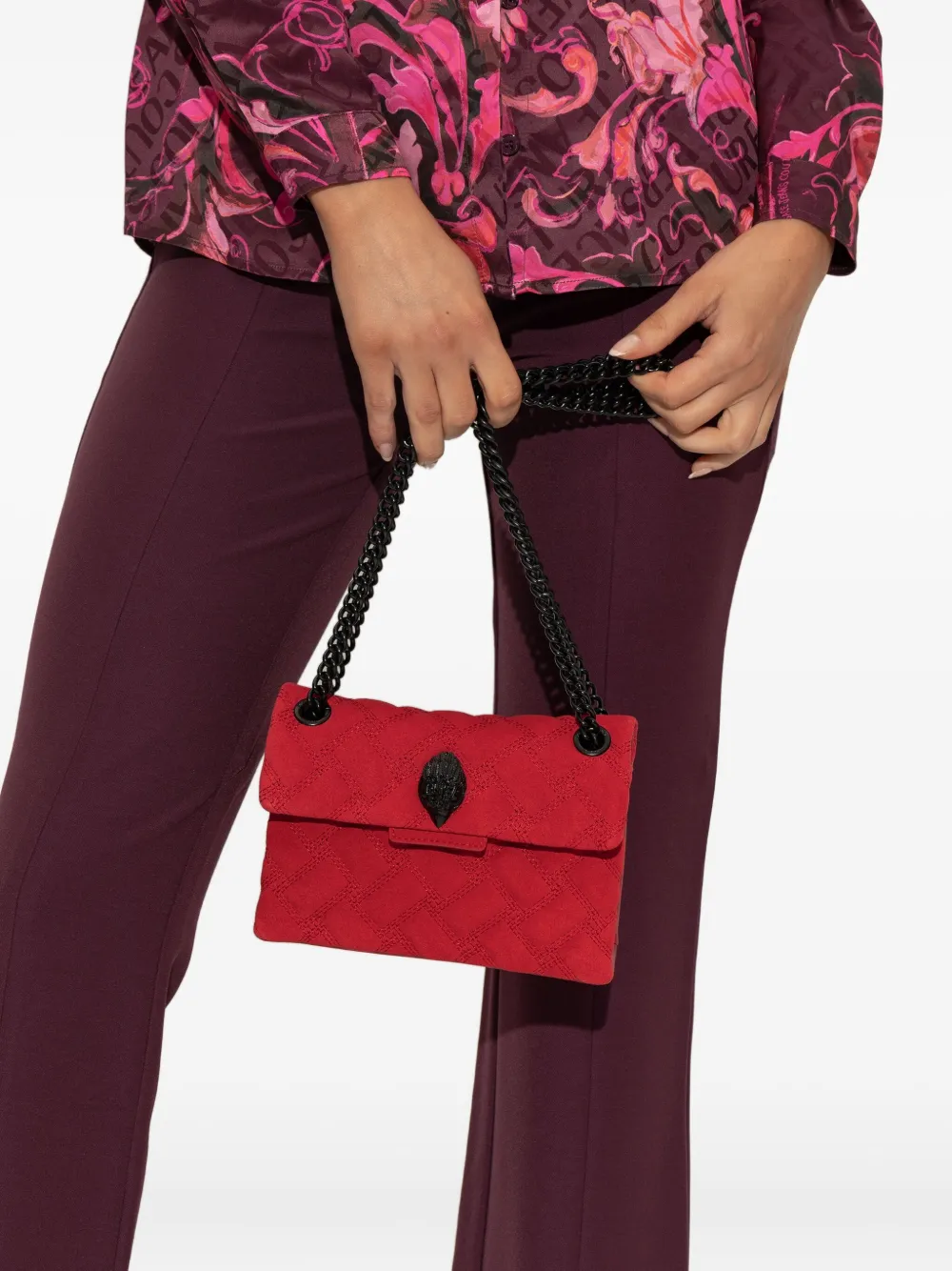 Kurt Geiger London chain-strap quilted mini bag - Rood