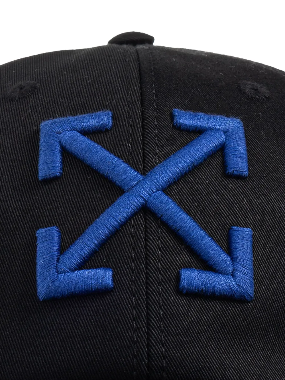 Off-White Honkbalpet met geborduurd logo Zwart