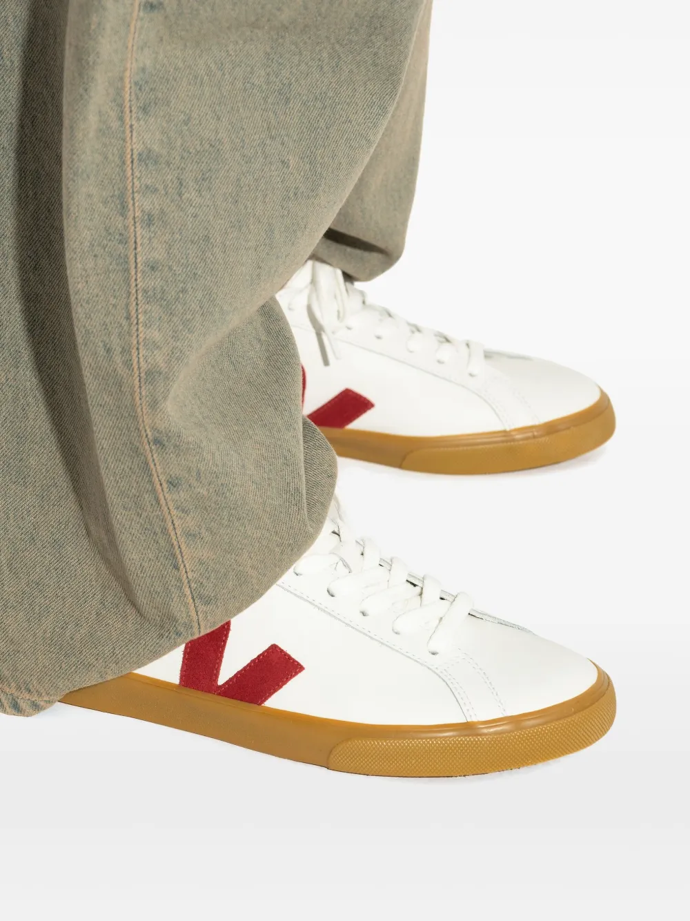 VEJA Leren sneakers met V-logo Wit