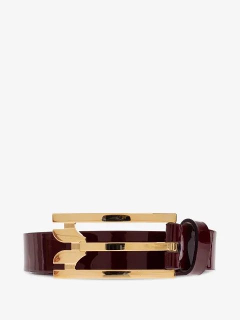 Victoria Beckham patent-leather buckle belt