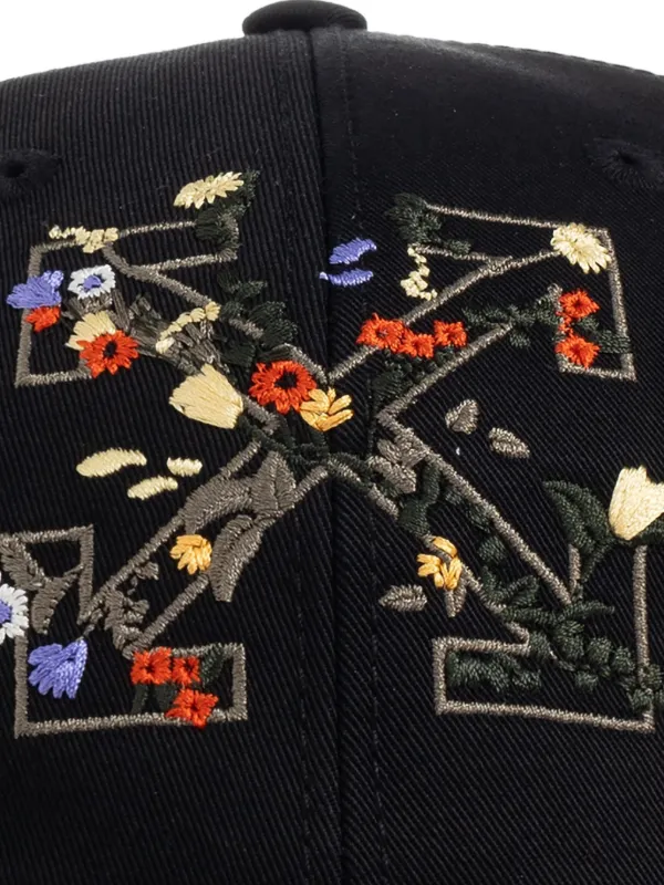 Off-White floral-embroidered Baseball Cap | Black | FARFETCH display picture 1