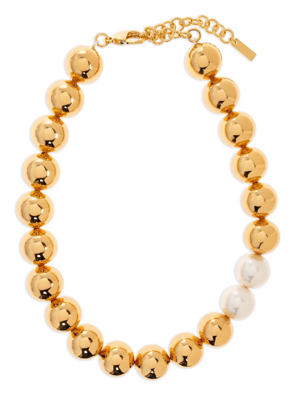 Moschino faux-pearl beaded necklace | Gold | Image 1