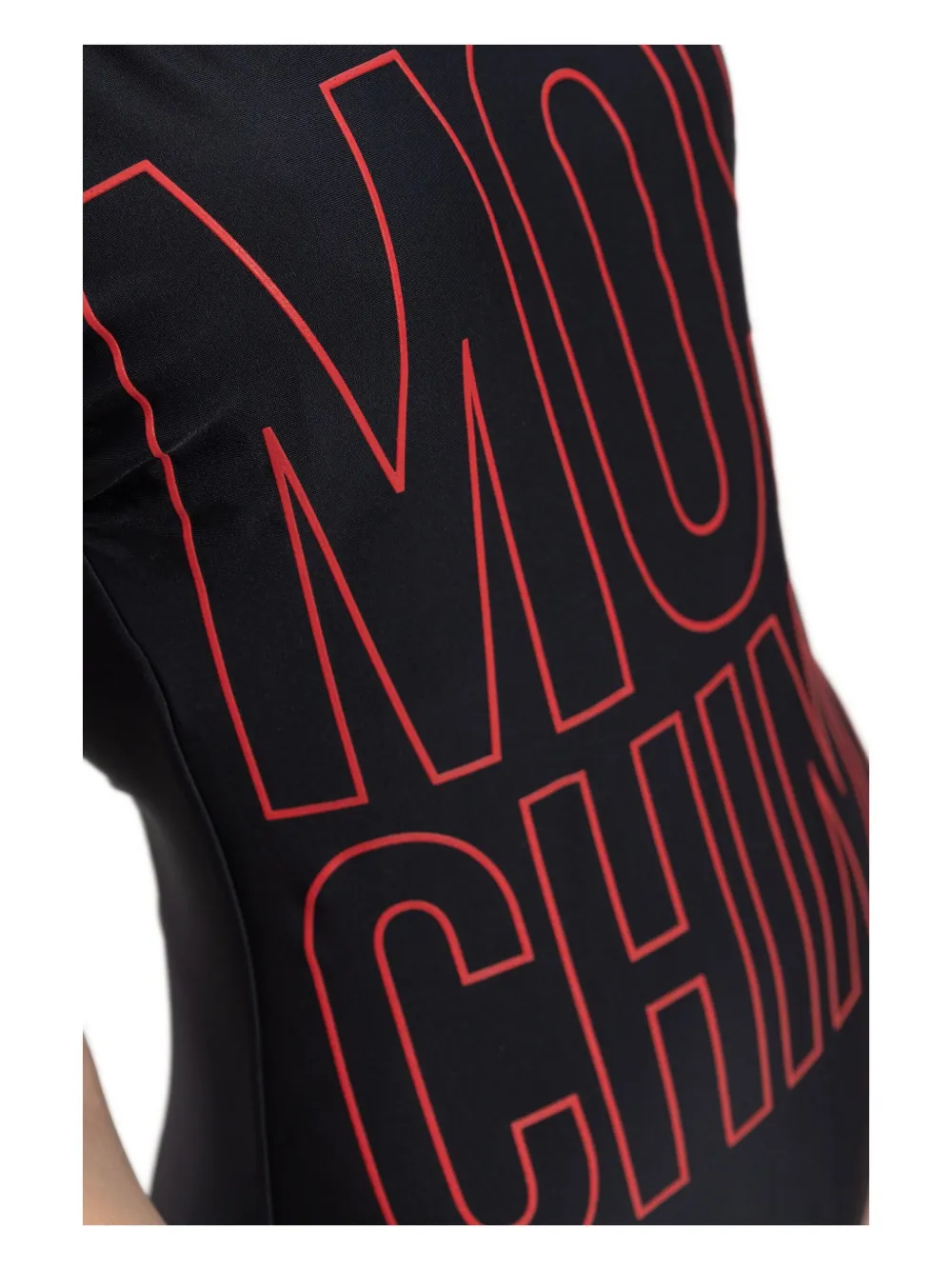 Moschino Logo-print Swimsuit In Black