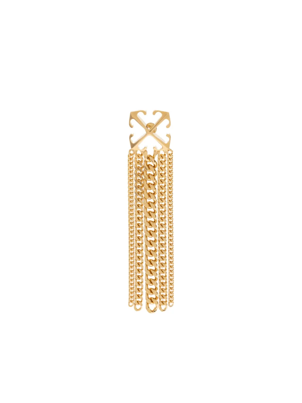 Off-white Arrows-motif Drop Earrings In Gold