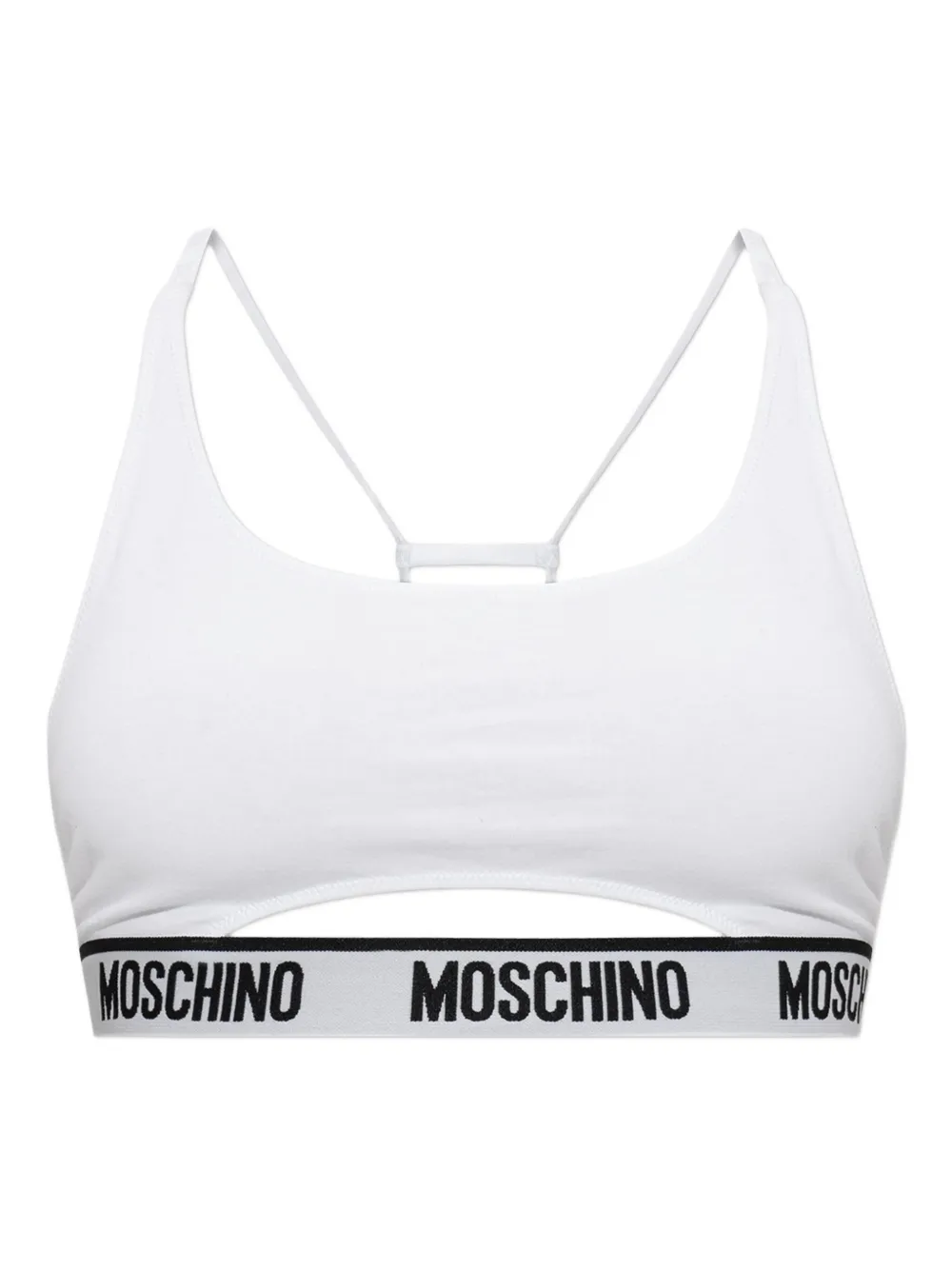 Moschino cut-out logo-band top | White | Image 1