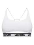 Moschino cut-out logo-band top - White