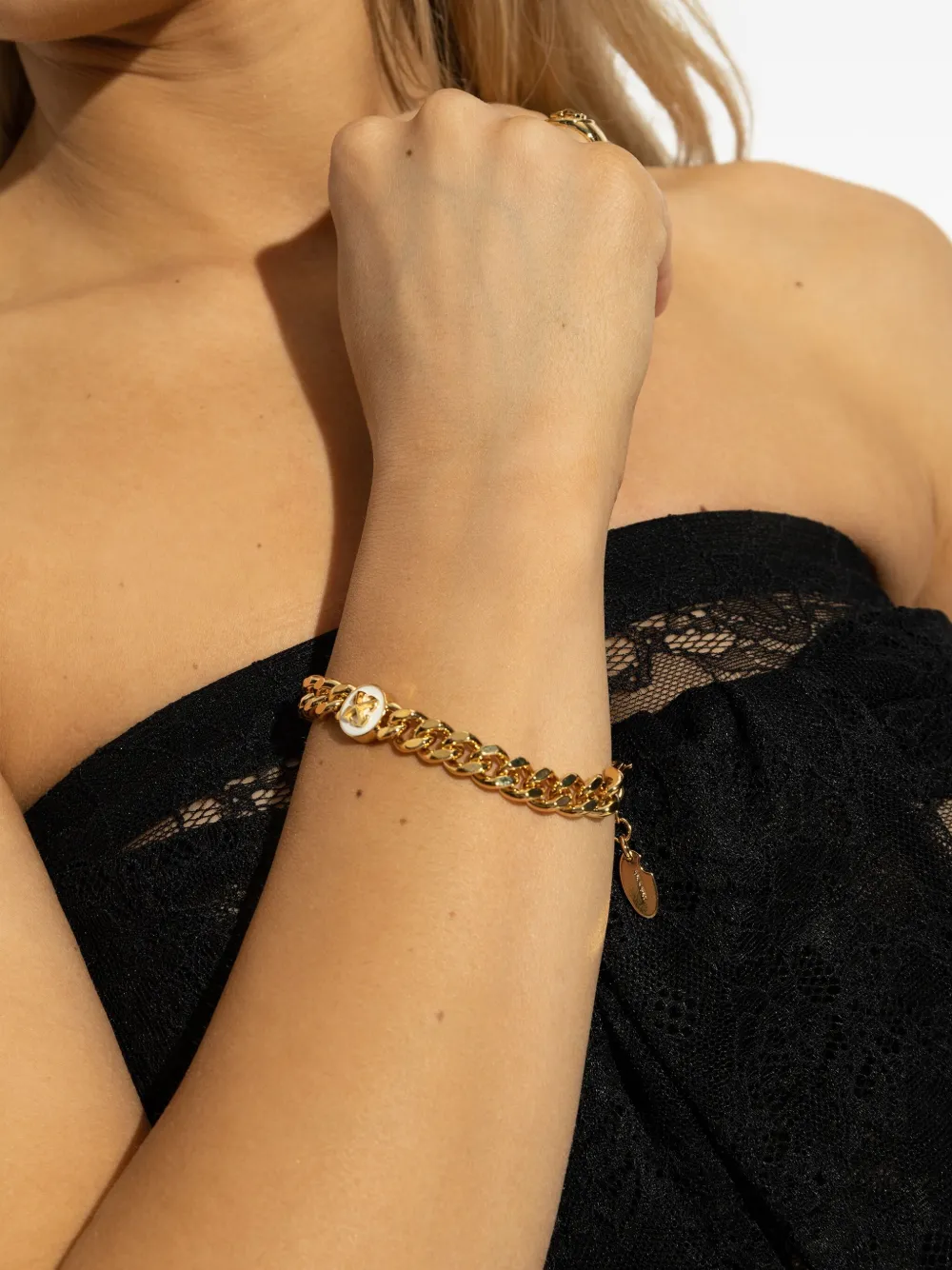 Off-White Arrows curb-chain bracelet - Goud